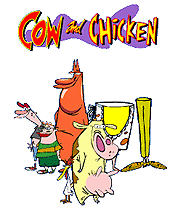 Adler currently stars in the primetime Emmy nominated series and international hit Cow & Chicken as the voice of Cow, Chicken and The Red Guy. © Cartoon Network.