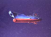 Japan's World War II battlewagon was restored and sent into space to defend Earth in Space Battleship Yamato (US title: Star Blazers). Courtesy of Fred Patten. © 1974, 1980, Yoshinobu Nishizaki
