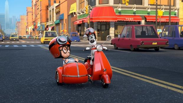 One big update from the original -- Mr. Peabody drives a scooter with a sidecar.