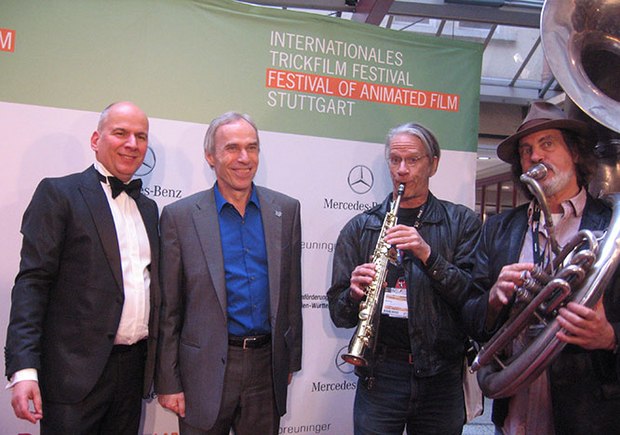 Festival co-directors Ulrich Wegenast and Dittmar Lumpp enjoying the beautiful music of Nik and David