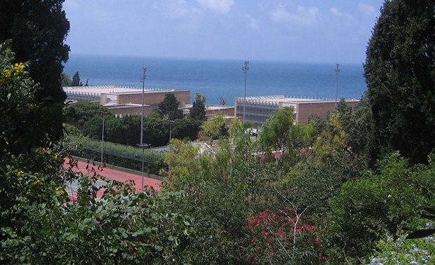 At the American University of Beiruit - view from the garden down to the sea