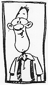 The tooned Frank Gladstone. Drawing by Frank Gladstone.
