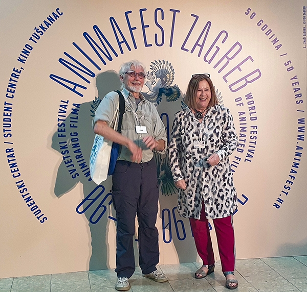 Paul Driessen and  the President of Animafest Council, Margit (Buba) Antauer