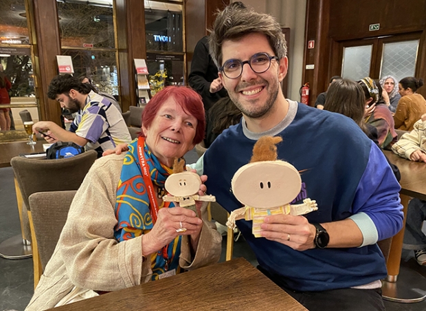 Nancy with Martin Smatana and his puppets from THE KITE
