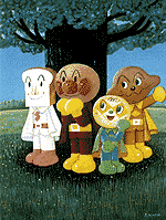 Anpanman and his pastry friends help make the world a better place. © Yanase Studio, 1999.
