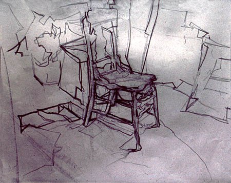 Chair, 1974. Pencil on paper, 11
