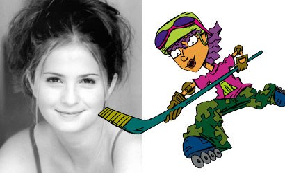 Shayna Fox, who is the voice of Reggie in Rocket Power, learned that a good voice actor gives her whole heart, and not just her voice, to a character. Photo credit: Atilla Azodi; Rocket Power image courtesy of Nickelodeon.