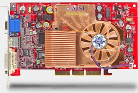 The MSI Ti4600 is a dual screen card which performed impressively in 3D tests.