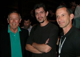Disney vice chairman Roy Disney, director Dominique Monfery and producer Baker Bloodworth following the premier screening of Destino at Annecy.