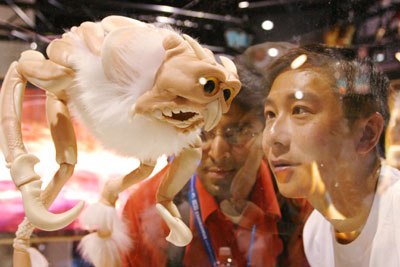 Some visitors were still wowed by some of the wonders at SIGGRAPH.