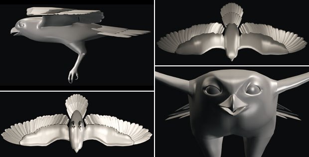 [Figures 6, 7, 8] (top left, top right and bottom left) Orthographic views of the entire model were rendered. [Figure 9] (bottom left) An orthographic view of the face was rendered.