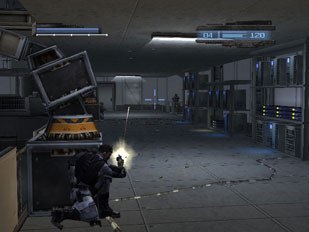 kill.switch lets the player use realistic cover tactics such as hiding behind environmental set pieces during gameplay.