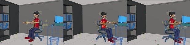 [Figure 6] The spin and approach to the desk.