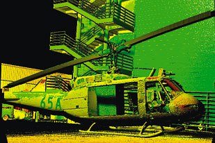 [Figure 18] A scan of an actual helicopter shows how lidar can capture large data sets quickly. Image courtesy of Alan Lasky.