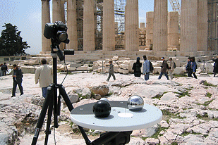The various scanning sessions of the Parthenon and its works of art.