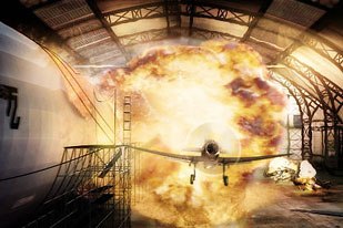 In the end, 14 visual effects companies helped bring the explosive world of Sky Captain to life.
