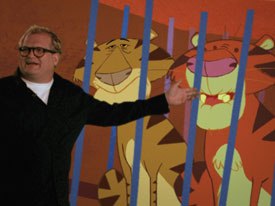 Drew Carey performs in the game Animal Trainer (Sound Fx), with animation direction by François Moret of Bibo Films. All images © International Mammoth Television Inc. and The WB Television Network.