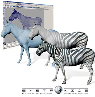 Eyetronics provided the 3D scan of the animals on location. Courtesy of Eyetronics.