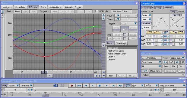 MotionBuilder 6 includes the new Dynamic Editor that lets you modify multiple function curves simultaneously to achieve high-level, dynamic animation editing on multiple objects.