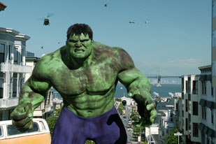 The Hulk and scores of other films have been preparing us on the other cartoon side. © 2003 Universal Pictures. All rights reserved. Photo credit: Industrial Light & Magic.