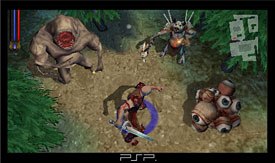 Untold Legends: Brotherhood of the Blade was built from the ground up specifically for the PSP, and is currently the only cooperative multiplayer action role-playing game available for the new system © Sony Online Ent.