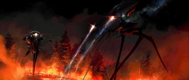 Churchs work on General Grievous bike led to his being asked to design the Tripods for War of the Worlds.