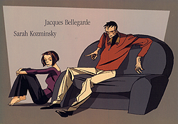 Jacques and Sarah, two journalists following the mysterious Belphégor. © Les Armateurs/ France 2/France 3/ Tooncan.