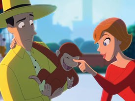The biggest challenge with adapting Curious George to film was how can a story that can be read in 15 minutes to be expanded to feature length? The solution was to give The Man In the Yellow Hat equal time.