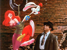 The Roger Rabbit “look” required that scenes be lavishly lit. This dull task fell on effects animators, who were trained to do more. Courtesy of Disney. © Touchstone Pictures and Amblin Ent. Inc.