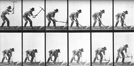 Blackton consulted with sequential photography pioneer Edweard Muybridge as he studied how to make a movie. Muybridges work is seen above.