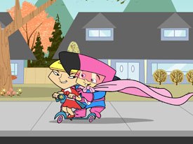Captain Flamingo, currently in production on season 2 for TV, will soon be seen in online, pay and set-top box games. © Breakthrough Animation Inc., Heroic Film Co., Atomic Cartoons Inc. and PASI Animation 2006.