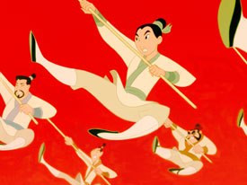 The effects in some of Disneys feature films like Mulan are painstakingly integrated into the overall artistic style of the film. © The Walt Disney Co.