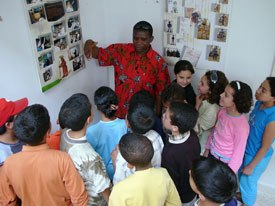 Congolese director Jean Michel Kibushi managed a childrens workshop at The French Institute.