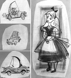 Forget rabbit holes, Alice and the White Rabbit are driving to wonderland in this Hudson car commercial. All images © Walt Disney Co.