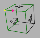 [Figure 7] A point is selected on the default box.