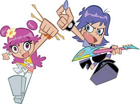 Renegade Prods. dabbled a bit with Flash on special projects for Disney, but went full bore when it began production on the recent Hi Hi Puffy AmiYumi series. © &  2004 Cartoon Network.