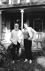 (left to right) At his home, Edward Gorey with Derek Lamb. All photos courtesy of Derek Lamb.