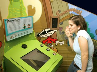 Visitors can add their voices to a popular cartoon in