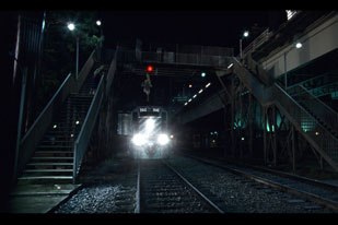 One way of making stunt work safer is to take the danger out of the shot, which is on display in this scene with a CG train.
