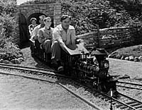 Walt Disney's lifelong fascination with trains eventually led him to build his own fully-functioning mini-railroad in the backyard of his own home. © Disney. All rights reserved.