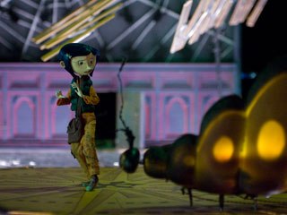 The two worlds Coraline travels between are similar in form but have completely different tones: The real world is flat and more worn than the slightly glossier look of the Other World. Photo credit: Galvin Collins.