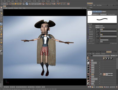 BodyPaint, an excellent 3D painting tool, is included with Cinema 4D.