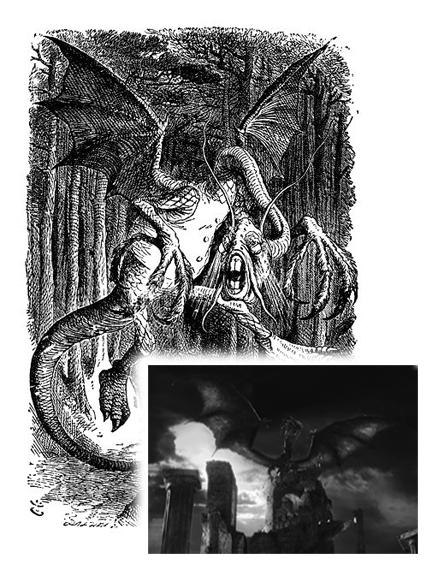 The Jabberwocky, was a brilliant rendition of John Tenniel’s original pen and ink drawings