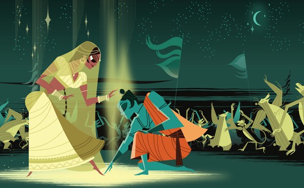 Sita doesn't sing the blues in this simple yet dynamic illustrated version.