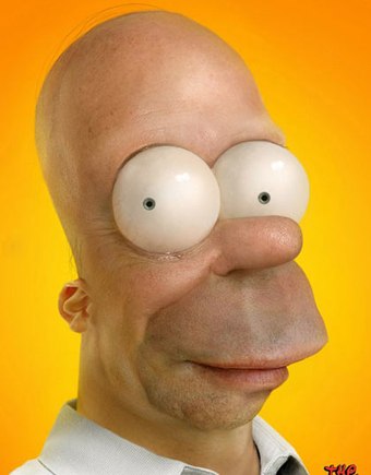 Does this Homer Simpson looks more like a mutation? Courtesy of Pixeloo.