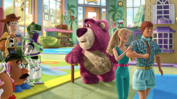 Lotso and Ken's wardrobe were achieved with improved fur and cloth systems.