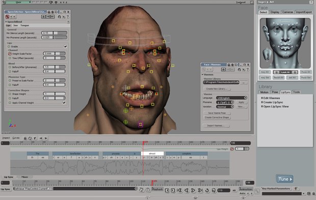 You can also load audio files into Face Robot and generate facial animation.