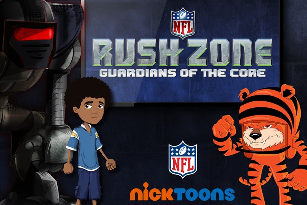 Nick is getting animated with the NFL with Rush Zone. Courtesy of Nickelodeon.