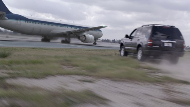 The runway chase was done in Maya.