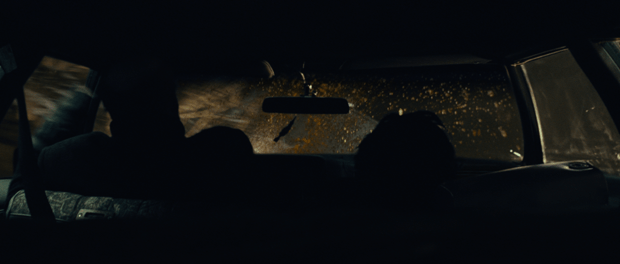 The car chase is a Hitchcock-like POV inspired by a YouTube video, and executed by Method.